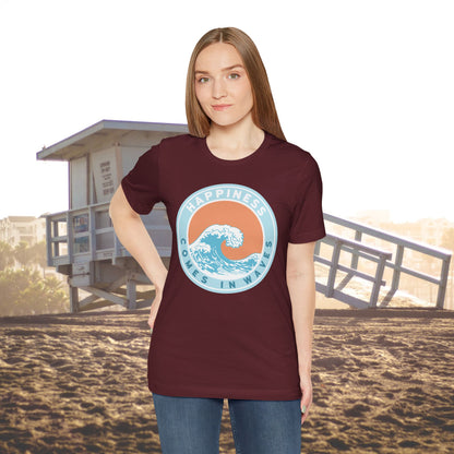 Surfer Shirt "Happiness comes in Waves"