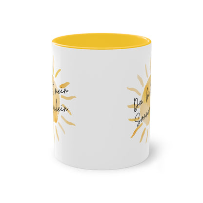 Tasse "Du bist mein Sonnenschein" Geschenk für die Liebsten im stilvollen Wasserfarben Design, Geschenk zum Jahrestag