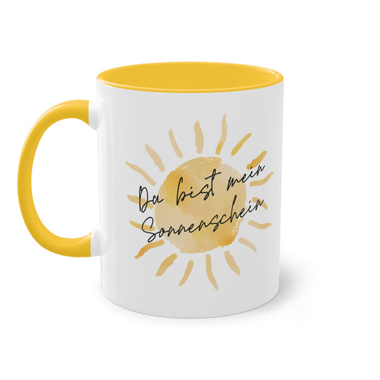 Tasse "Du bist mein Sonnenschein" Geschenk für die Liebsten im stilvollen Wasserfarben Design, Geschenk zum Jahrestag