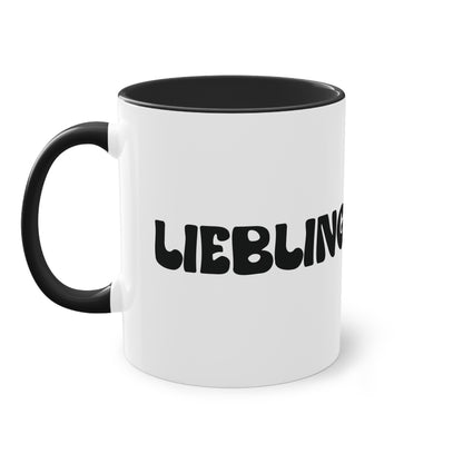 Tasse "Lieblingsmensch" Geschenk für die Liebsten stilvolles Design in  schwarz weiß, Geschenk zum Jahrestag