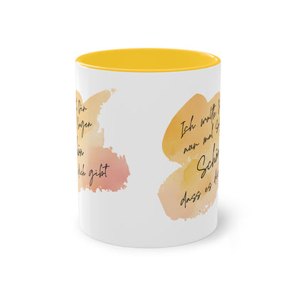 Tasse "Schön, dass es dich gibt " Geschenk für die Liebsten stilvolles Wasserfarben Design, Geschenk zum Jahrestag