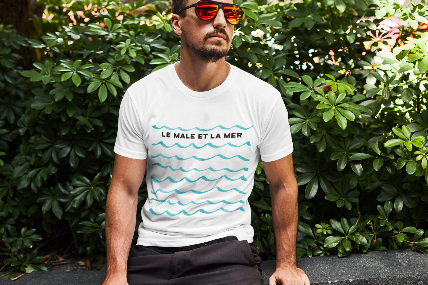 Surfer Shirt "Der Mann und das Meer" Wellen
