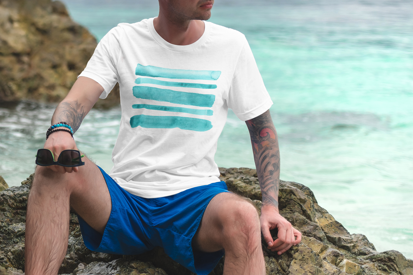 Surfer Shirt "Watercolor Ocean"