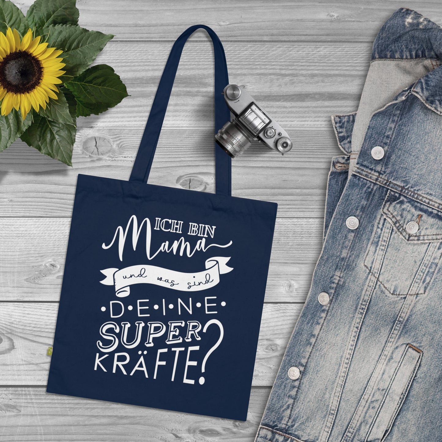 Ich bin Mama und was sind deine Superkräfte?  Tasche für Alltagsheldinnen, Geschenk für Mamas