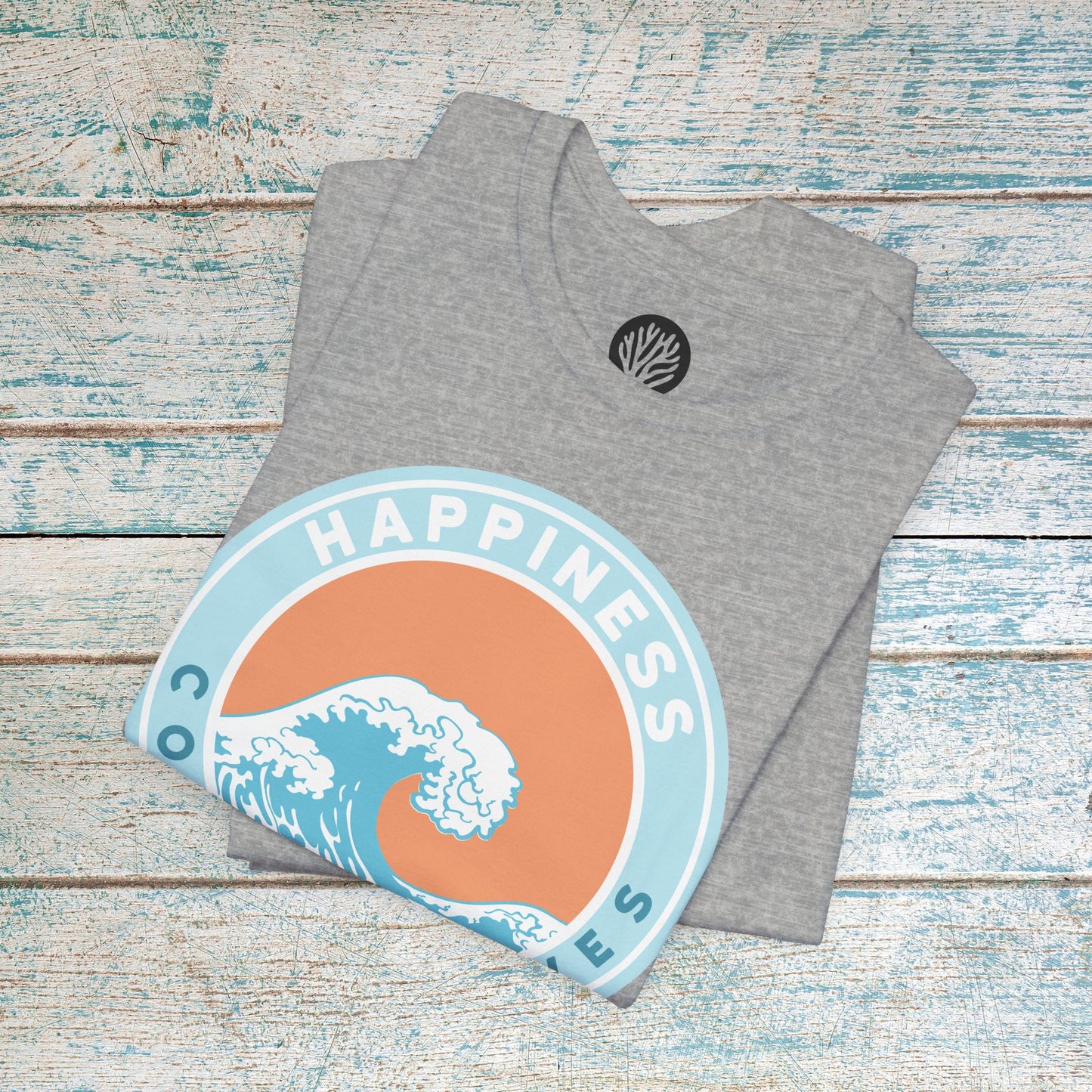 Surfer Shirt "Happiness comes in Waves"