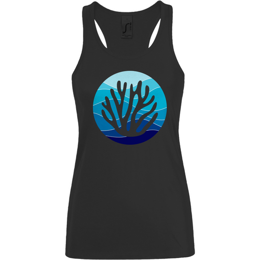 Tank Top Long "Gradient Koralle"