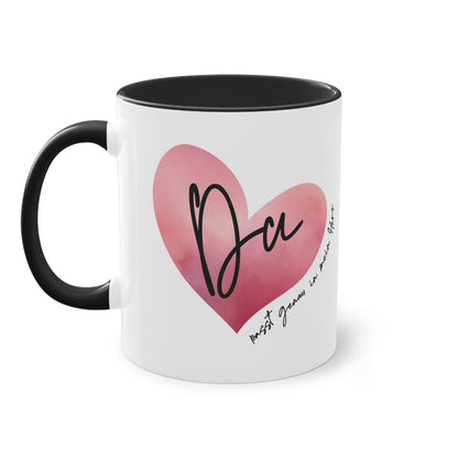 Tasse "Du passt genau in mein Herz" Geschenk für die Liebsten, stilvolles Wasserfarben Design, Geschenk zum Jahrestag