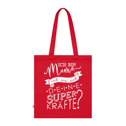 Ich bin Mama und was sind deine Superkräfte?  Tasche für Alltagsheldinnen, Geschenk für Mamas