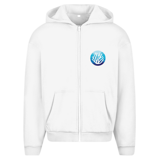 Zipper Hoodie Oversized "Gradient Waves"