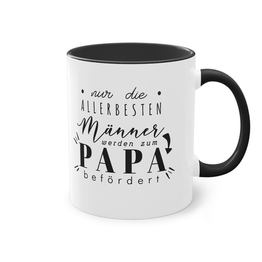 Tasse "Nur die allerbesten Männer..."  Geschenk für Papa zum Vatertag stilvolles Handlettering Design in schwarz weiß, Statement piece