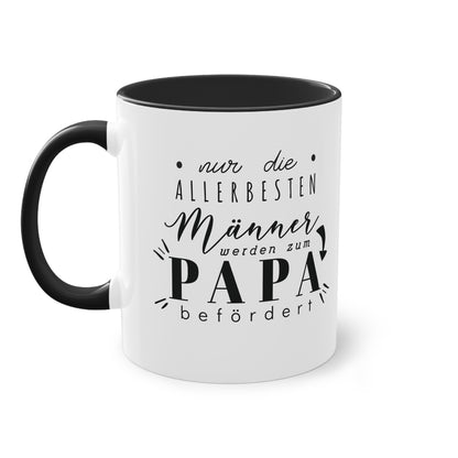 Tasse "Nur die allerbesten Männer..."  Geschenk für Papa zum Vatertag stilvolles Handlettering Design in schwarz weiß, Statement piece