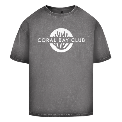 Oversize Washed T-Shirt CORAL BAY CLUB LOGO White
