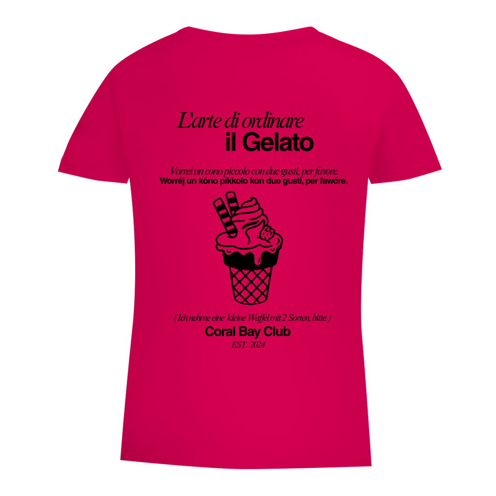 Damen Premium Bio T-Shirt Badge  Gelato