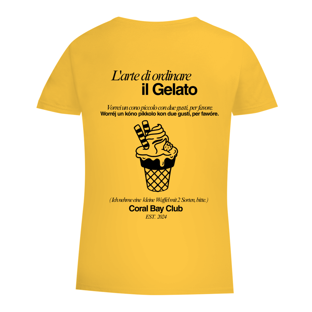 Damen Premium Bio T-Shirt Badge  Gelato
