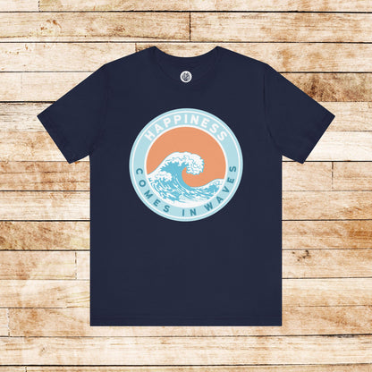 Surfer Shirt "Happiness comes in Waves"