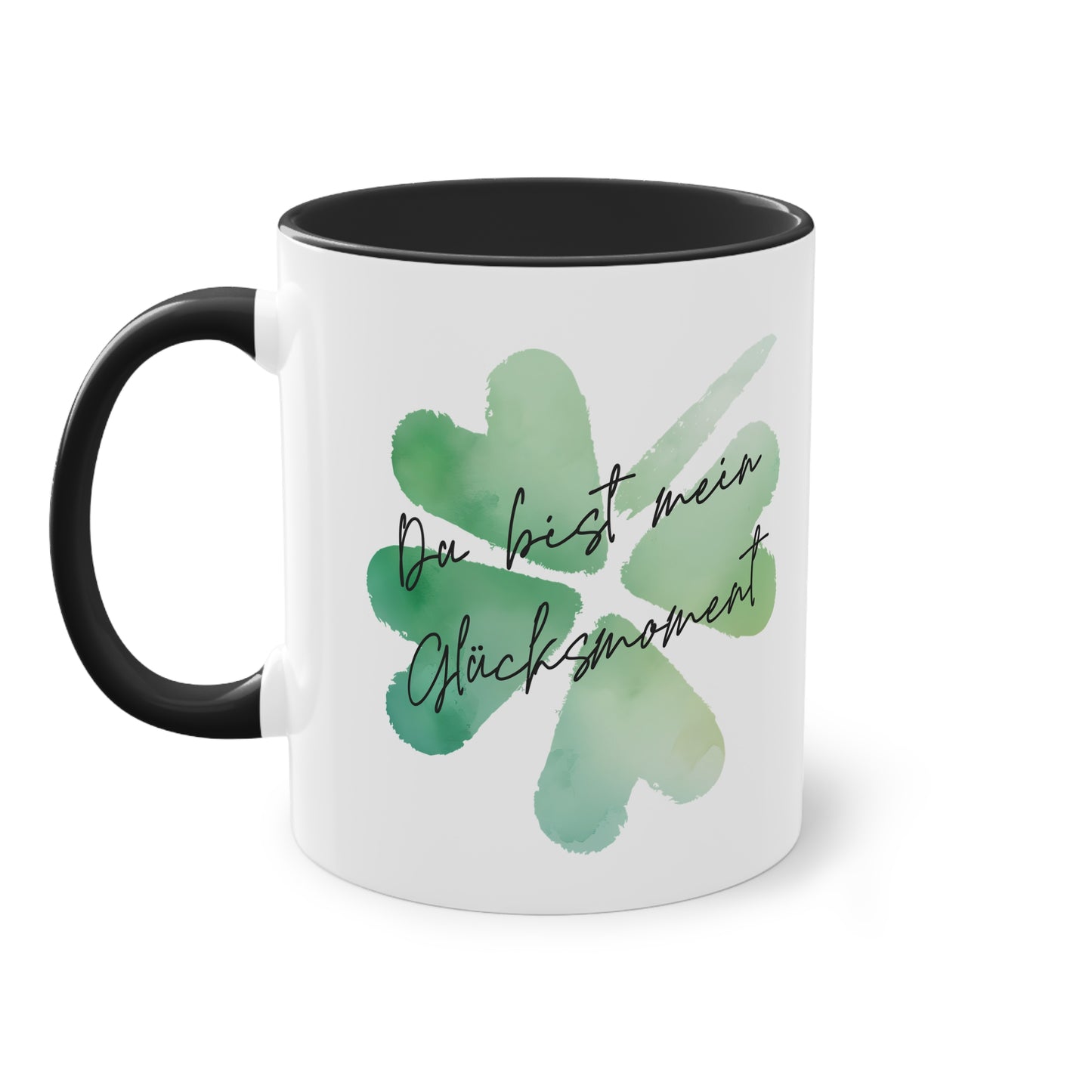 Tasse "Du bist mein Glücksmoment" Geschenk für die Liebsten stilvolles Wasserfarben Design, Geschenk zum Jahrestag