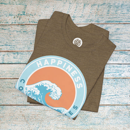 Surfer Shirt "Happiness comes in Waves"