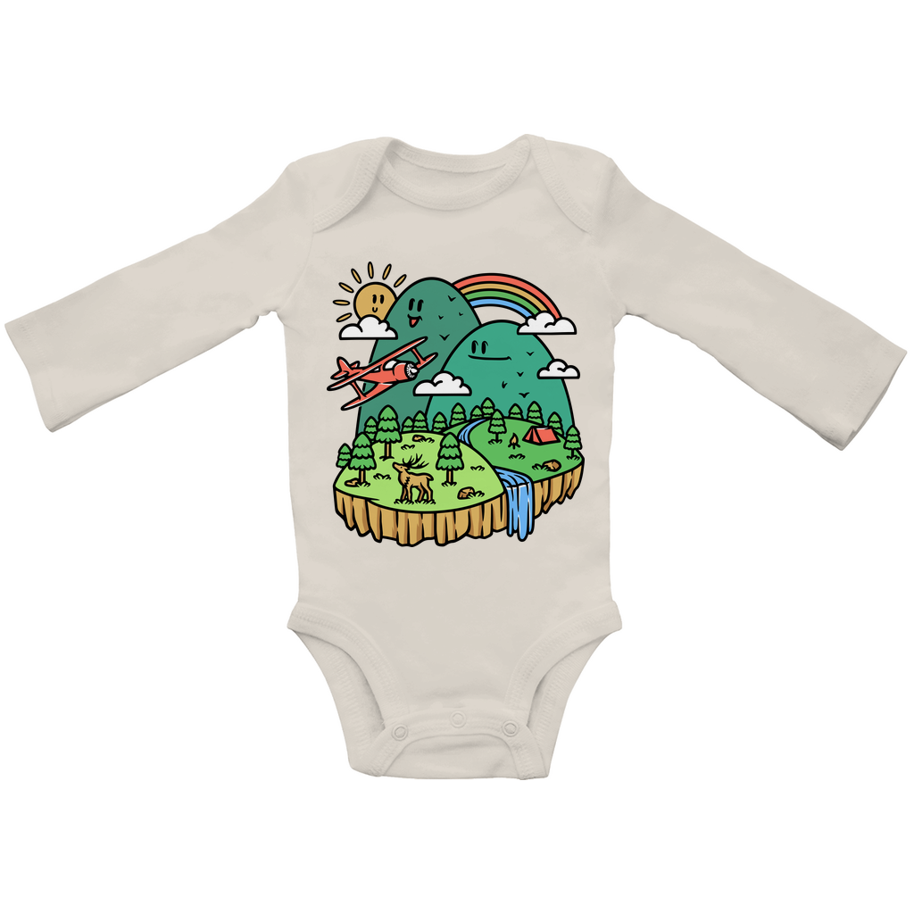 Baby Bio Bodysuite Langarm Cute Mountain