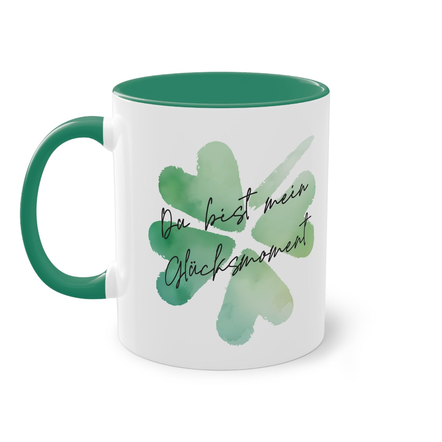 Tasse "Du bist mein Glücksmoment" Geschenk für die Liebsten stilvolles Wasserfarben Design, Geschenk zum Jahrestag