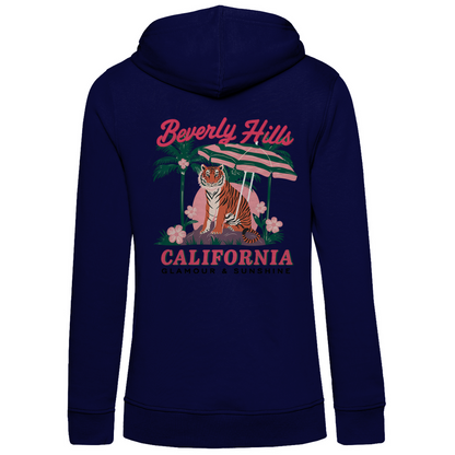 Damen Premium Bio Hoodie Tiger kopf