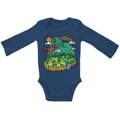Baby Bio Bodysuite Langarm Cute Mountain