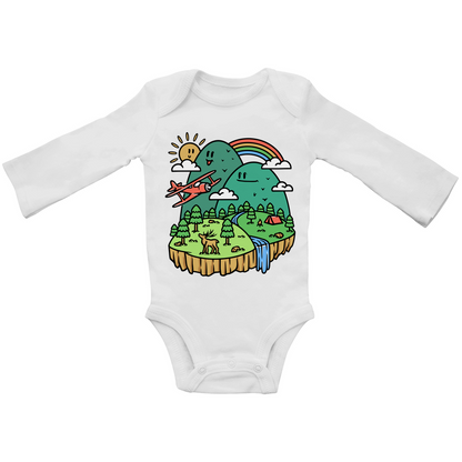 Baby Bio Bodysuite Langarm Cute Mountain