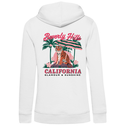 Damen Premium Bio Hoodie Tiger kopf