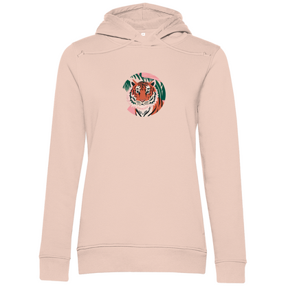 Damen Premium Bio Hoodie Tiger kopf