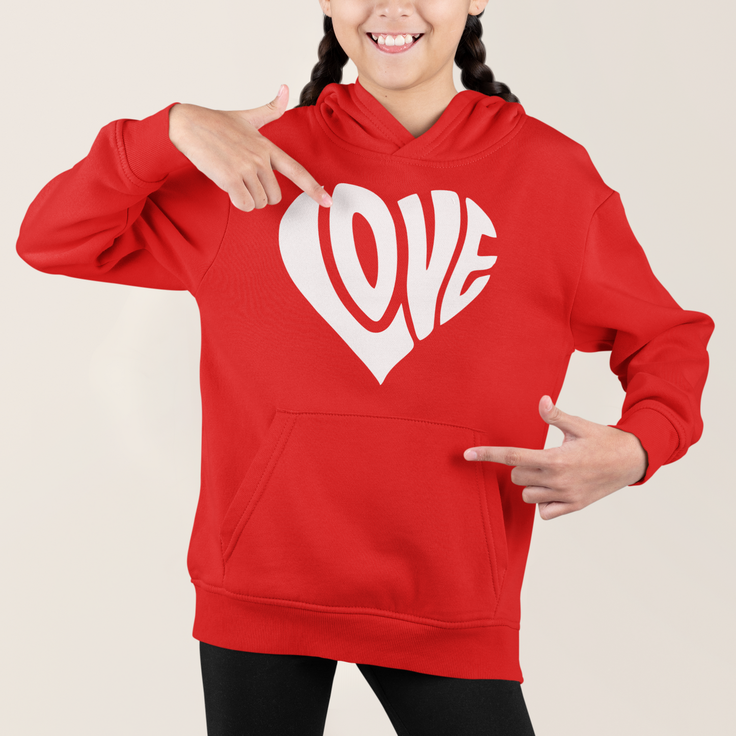 Kids Hoddie WALLABY "Herz mit Schriftzug Love"