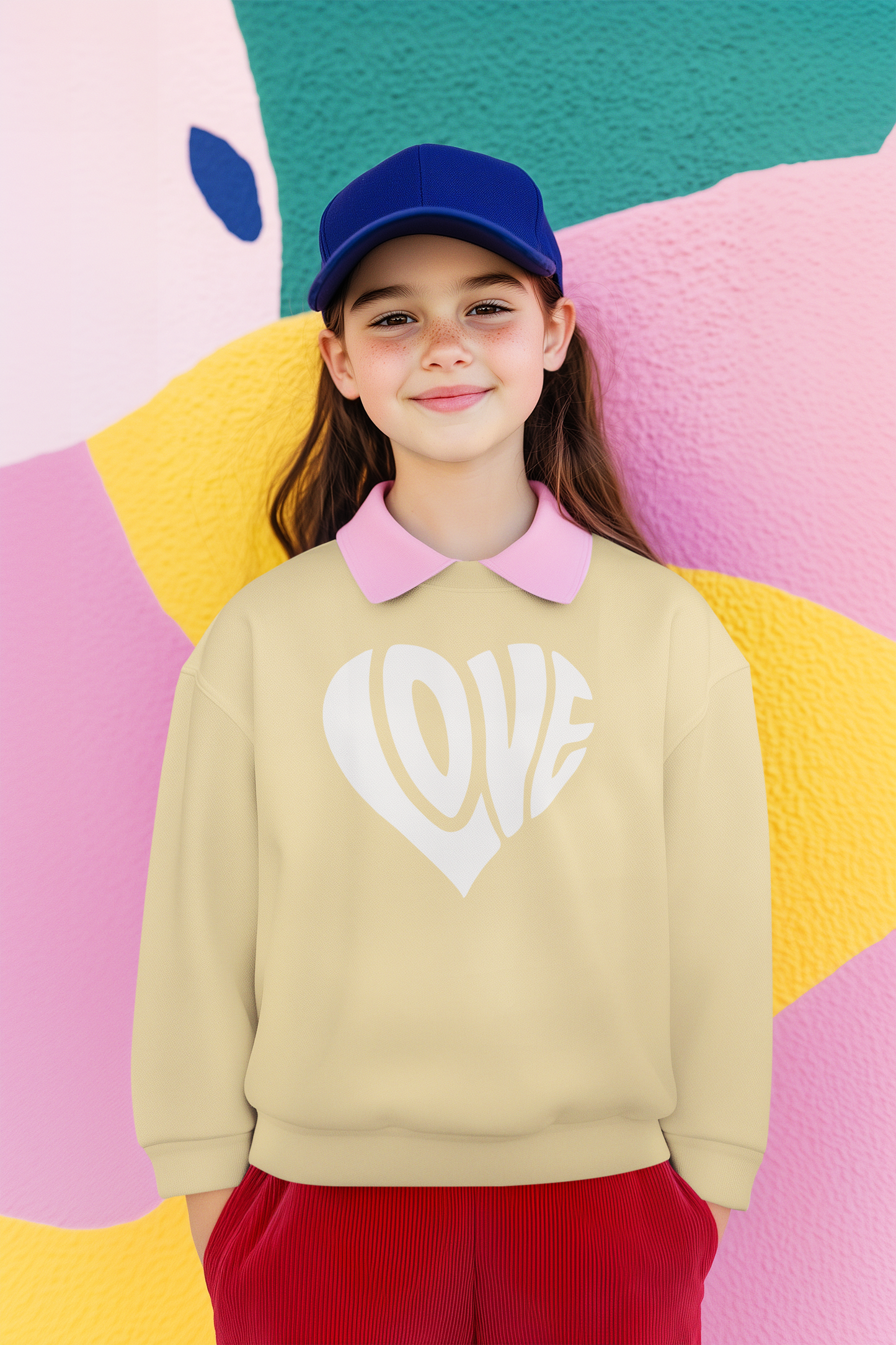 Sweater Mini Crew "Herz Love"
