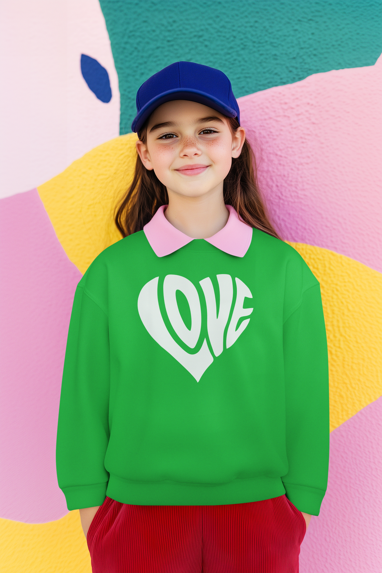 Sweater Mini Crew "Herz Love"