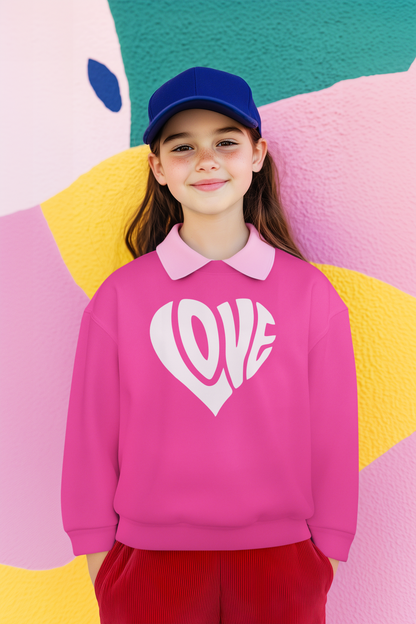 Sweater Mini Crew "Herz Love"